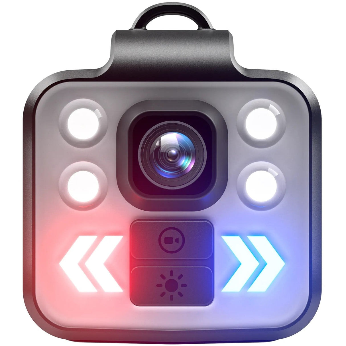 Front view of SpyWfi Mini Rechargeable LED Waterproof Body Camera 1080p HD DVR