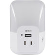 White Night Light USB Plug Adapter Hidden Spy Camera from SpyWfi