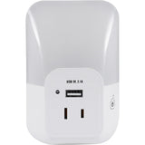 White Night Light USB Plug Adapter Hidden Spy Camera from SpyWfi