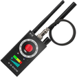 A black SpyWfi rechargeable hidden camera and wireless signal bug detector with antennas