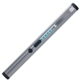 Front view of silver streetwise pain pen 6" stun device