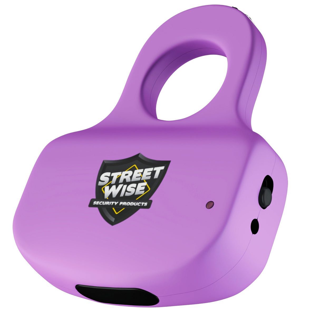 front view angle of light purple streetwise knuckle stun gun 