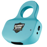 front angle view of teal sting ring streetwise knuckle stun gun