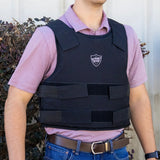 Person wearing Streetwise Level IIIA Ballistic Vest showing adjustable straps and secure front protection