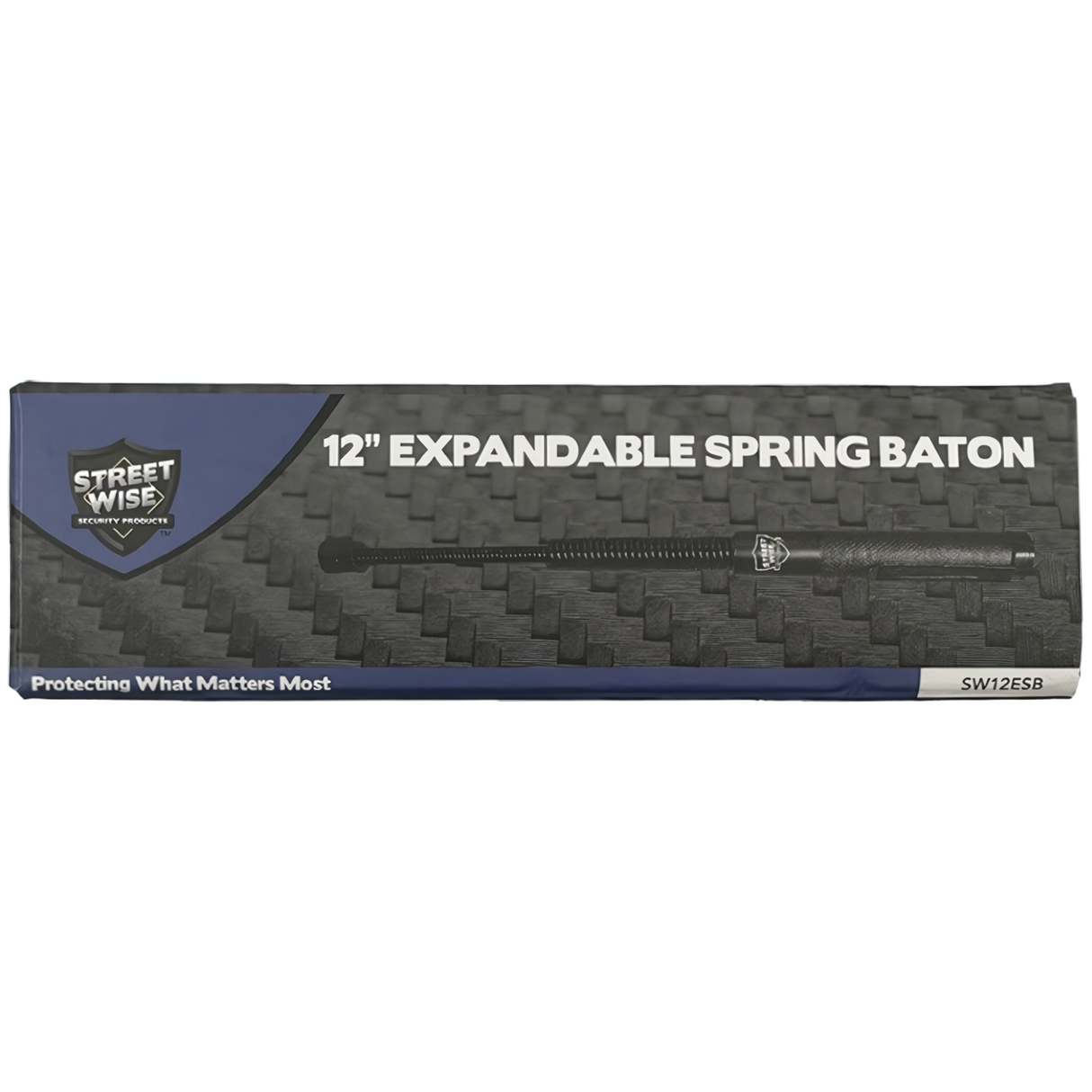  12" Streetwise Expandable Steel Spring Coil Glass Breaker Baton in packaging