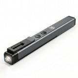 a front view angle of the Streetwise™ Hot Rod Rechargeable Dual Light Stun Gun 50M with its first flashlight on.