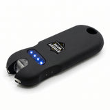 Black streetwise keychain stun gun on white background