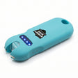 Teal keychain stun gun on white background