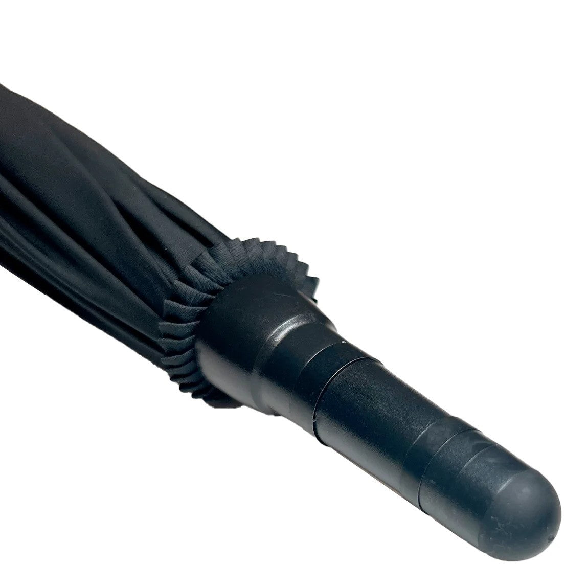 a close up view of the Streetwise Tactical Stunbrella Disguised Rechargeable Stun Gun without its stun activated.