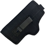 A back view of the streetwise the heat heavy duty nylon holster with its metal clip attached.
