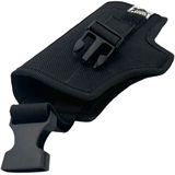 a view of the Streetwise Heavy Duty Nylon Holster, showing the holster itself with its quick release buckle unbuckled.