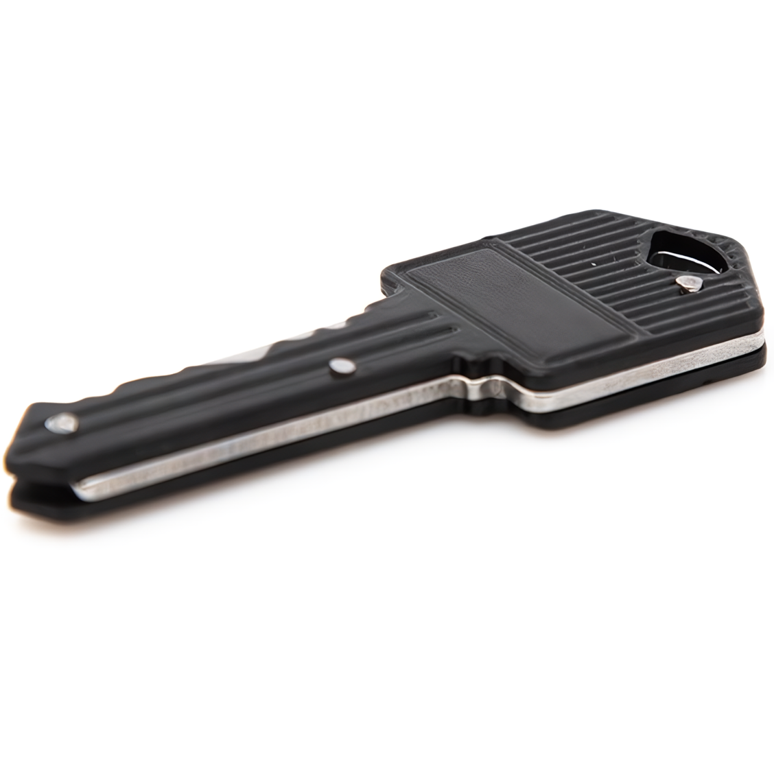 a right side angle view of the Key knife from the Stun Gun & Pepper Spray Self-Defense Keychain Weapon Set