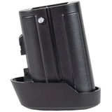 TASER X-Series Performance Power battery pack in its plastic base side view