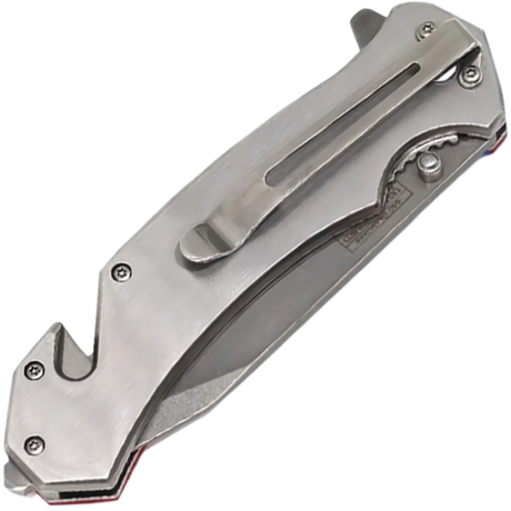 The 2nd Amendment Spring Assisted Stainless Steel Pocket Knife 3" closed