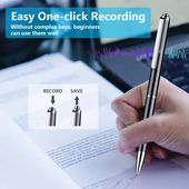 Secondary image - SpyWfi™ Voice Activated Rechargeable Hidden Audio Recorder Pen 32GB