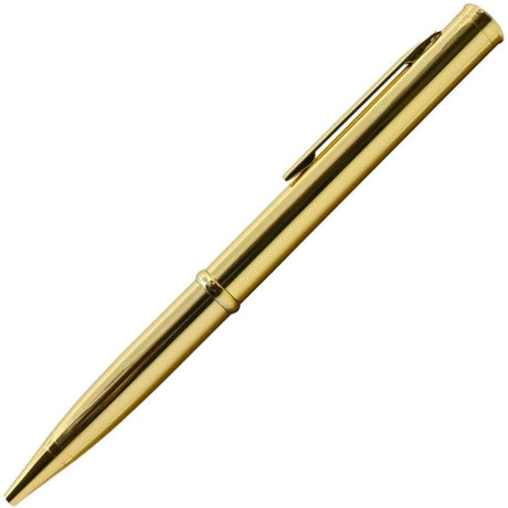 a gold WeaponTek Concealed Stainless Steel Serrated Pen Knife 2.13"