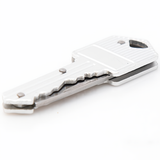 a bottom view of the WeaponTek Fake House Key Concealed EDC Folding Pocket Knife, showing its folded blade inside the key