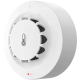 A white Crow Alert Smart WiFi Smoke & Temperature Detector Alarm 80dB