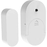 Backview of White two-piece magnetic smart door sensor for Crow Alert Smart WiFi Wireless Home Security 4G Alarm System Plus