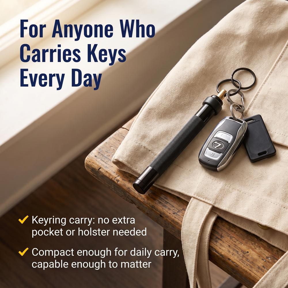 asp®-key-defender-keychain-pepper-spray-baton-black For Anyone Who Carries Keys Every Day