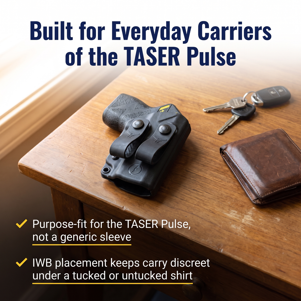 blade-tech®-pulse-iwb-kydex-ambidextrous-holster Built for Everyday Carriers of the TASER Pulse