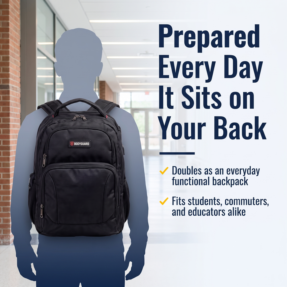 bodyguard-switchblade-iiia-bulletproof-backpack-vest-black Prepared Every Day It Sits on Your Back