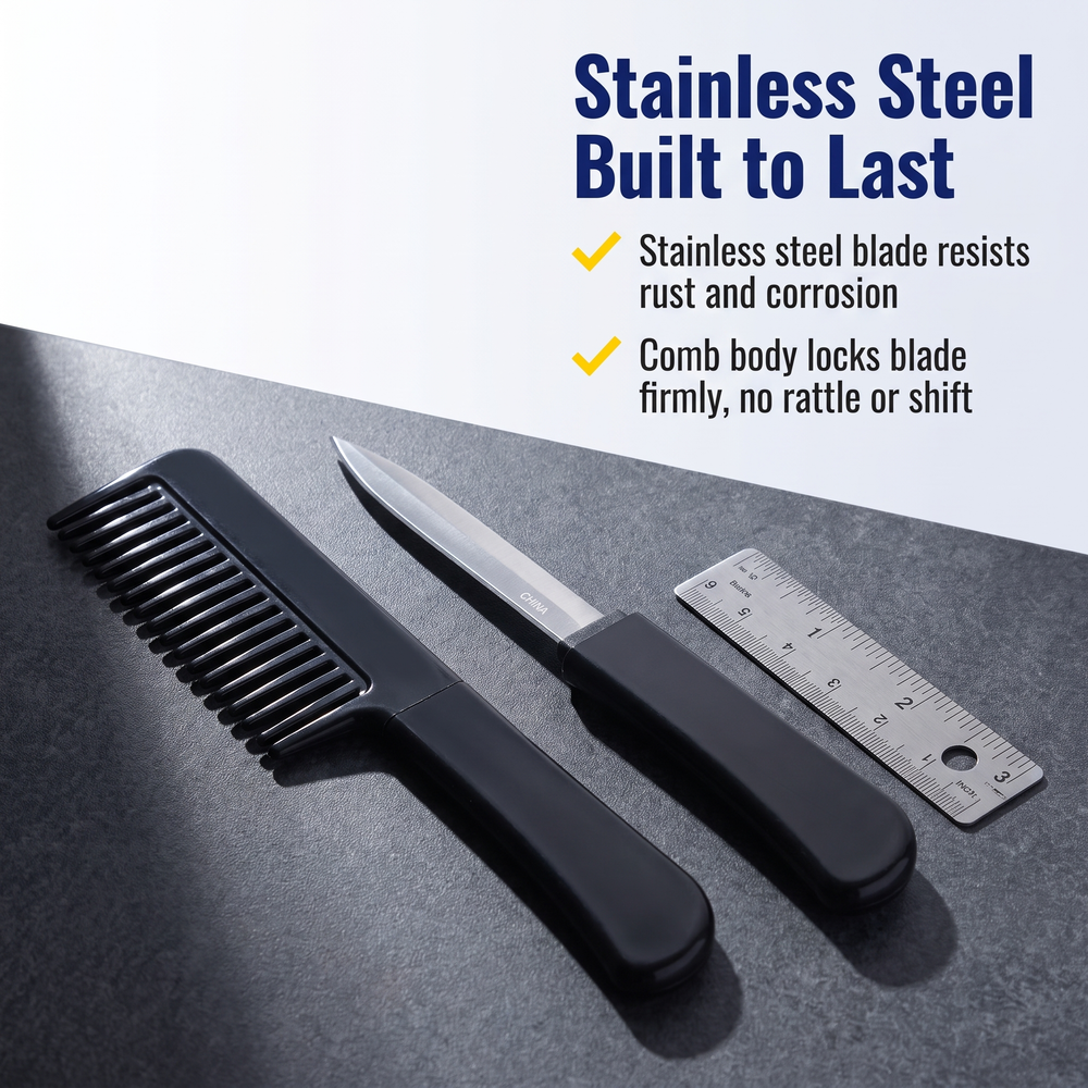 concealed-comb-knife-3-black Stainless Steel Built to Last