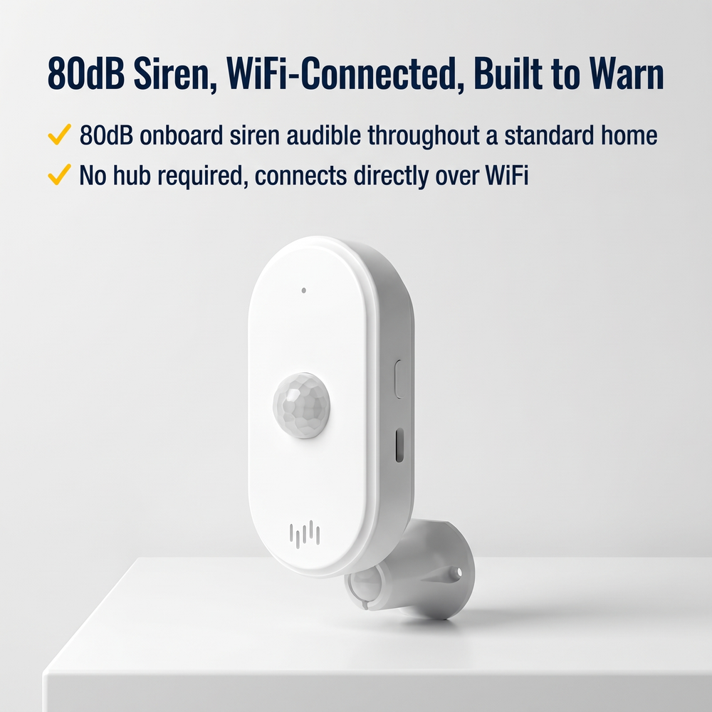 crow-alert™-smart-wifi-110-pir-motion-detector-intruder-alarm-80db 80dB Siren, WiFi-Connected, Built to Warn
