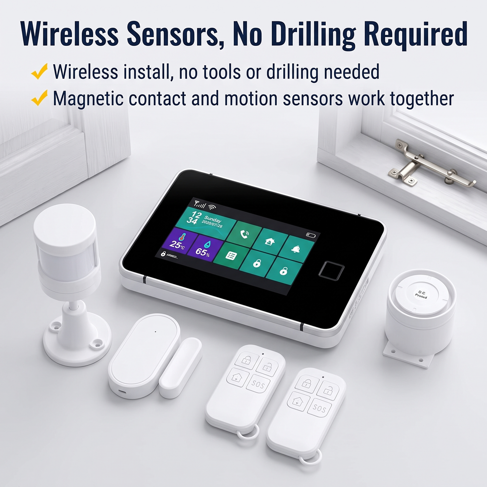 crow-alert™-smart-wifi-wireless-home-security-4g-alarm-system-plus Wireless Sensors, No Drilling Required