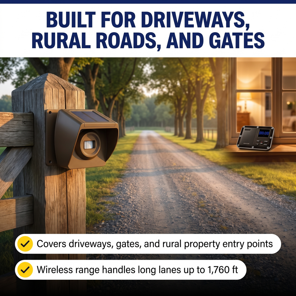 crow-alert™-wireless-outdoor-motion-detector-driveway-alarm-system-brown Built for Driveways, Rural Roads, and Gates