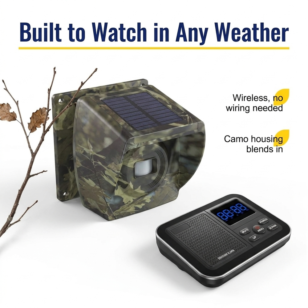 crow-alert™-wireless-outdoor-motion-detector-driveway-alarm-system-camo Built to Watch in Any Weather