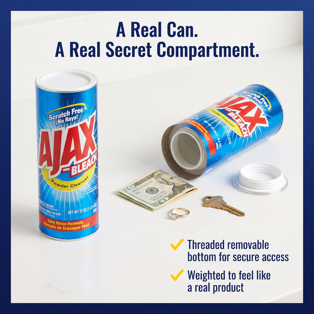 fake-ajax-powder-cleanser-secret-stash-diversion-can-safe A Real Can. A Real Secret Compartment.