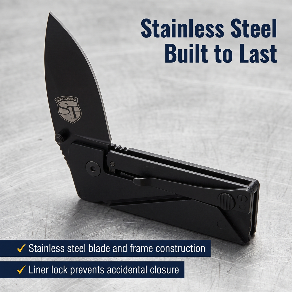 folding-locking-credit-card-knife-black-stainless-steel-275 Stainless Steel Built to Last