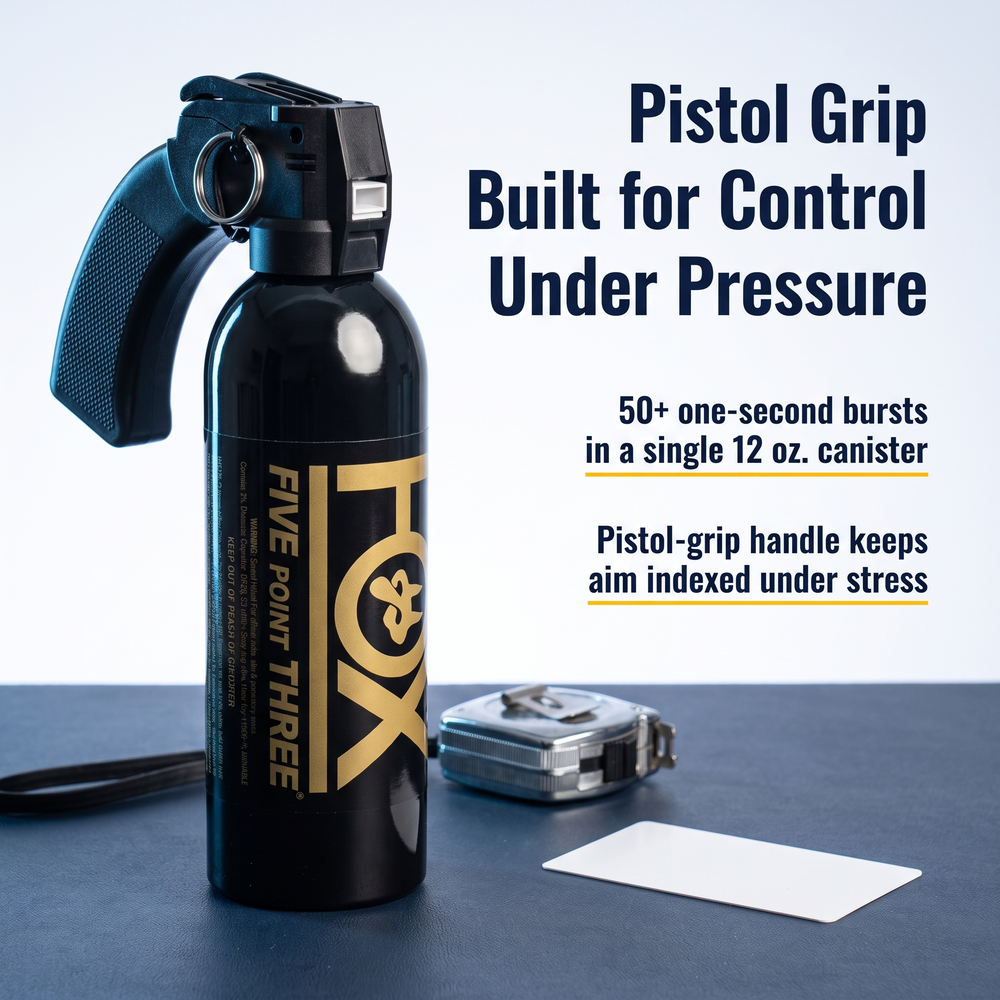 fox-labs-53m-shu-pistol-grip-police-pepper-spray-1-lb-fog Pistol Grip Built for Control Under Pressure