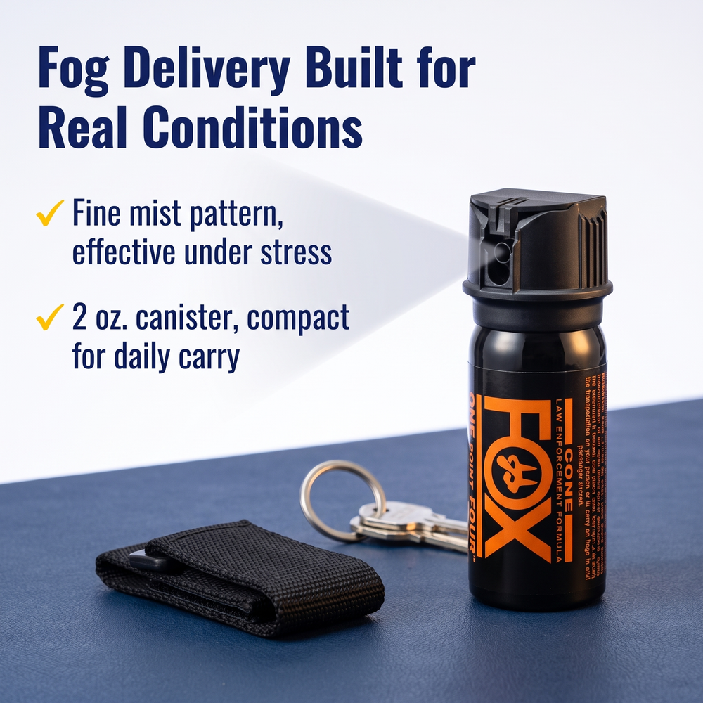 fox-labs®-one-point-four®-police-pepper-spray-2-oz-fog-1 Fog Delivery Built for Real Conditions