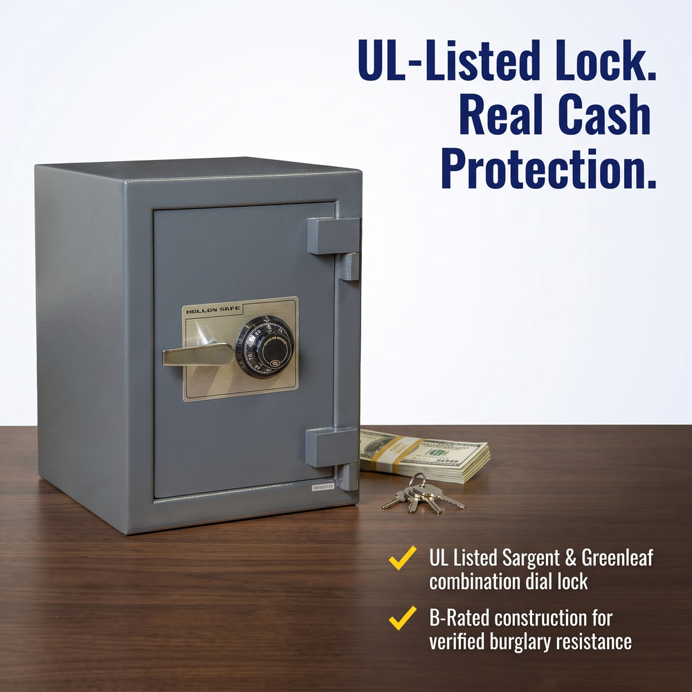 hollon-2015c-b-rated-combination-dial-lock-cash-safe UL-Listed Lock. Real Cash Protection.
