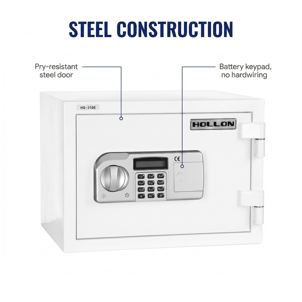 hollon-310e-fireproof-electronic-keypad-lock-home-safe Steel Construction Built to Hold Its Ground