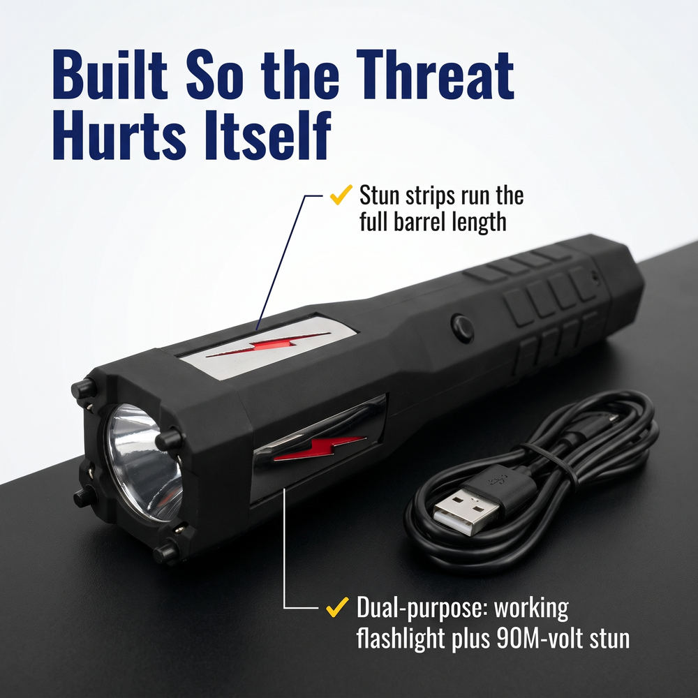 jolt-lightning-rod-stun-flashlight-90m-180-lumen Built So the Threat Hurts Itself