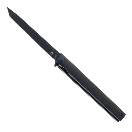 A long, slender metallic rod or shaft shown diagonally on a plain white background.