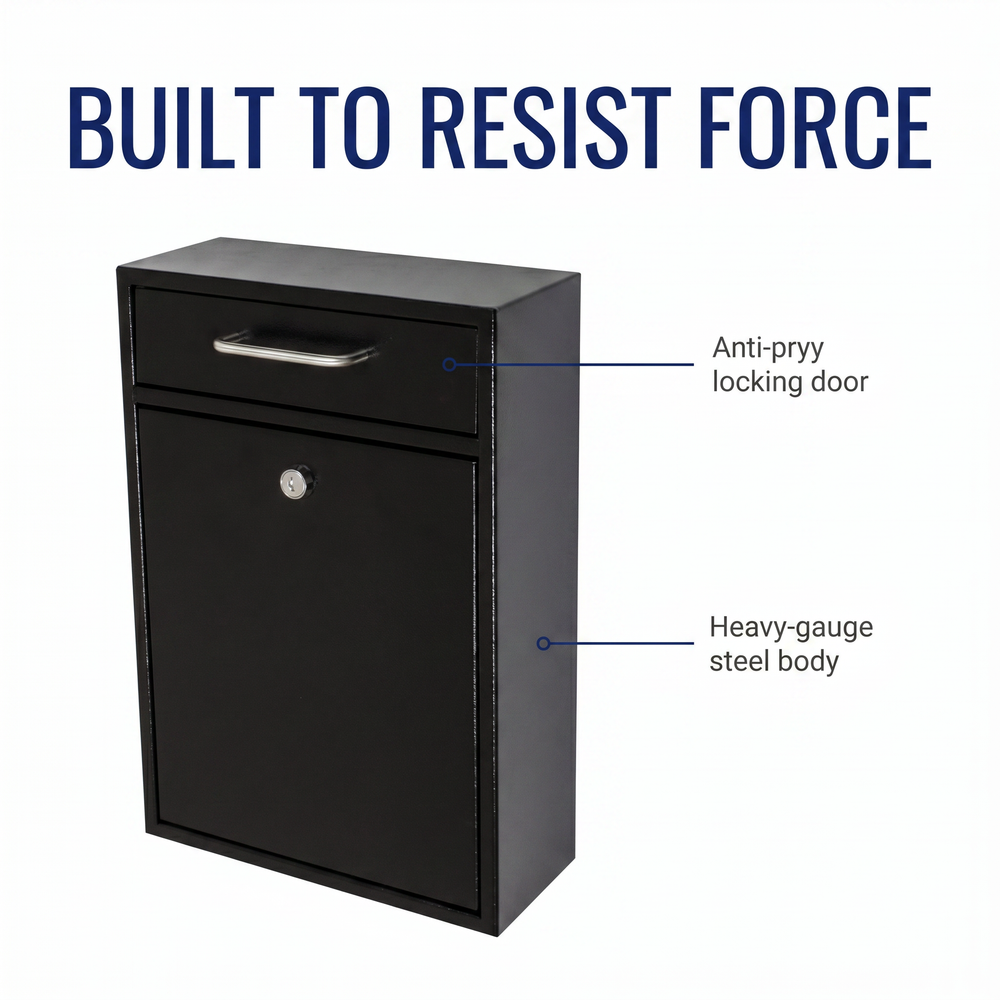 mail-boss-locking-security-drop-mailbox-safe-black Built to Resist Force, Not Just Deter It