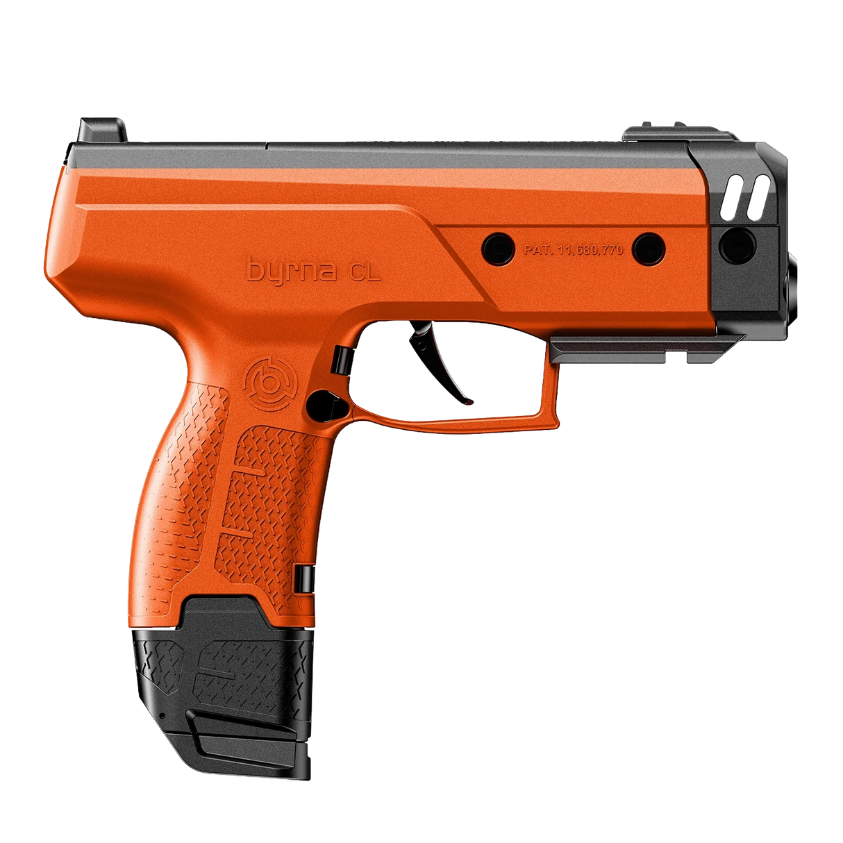 orange byrna cl-xl launcher side view