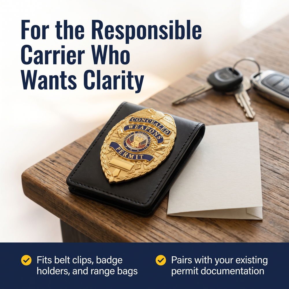 rothco-concealed-weapons-permit-badge-gold For the Responsible Carrier Who Wants Clarity