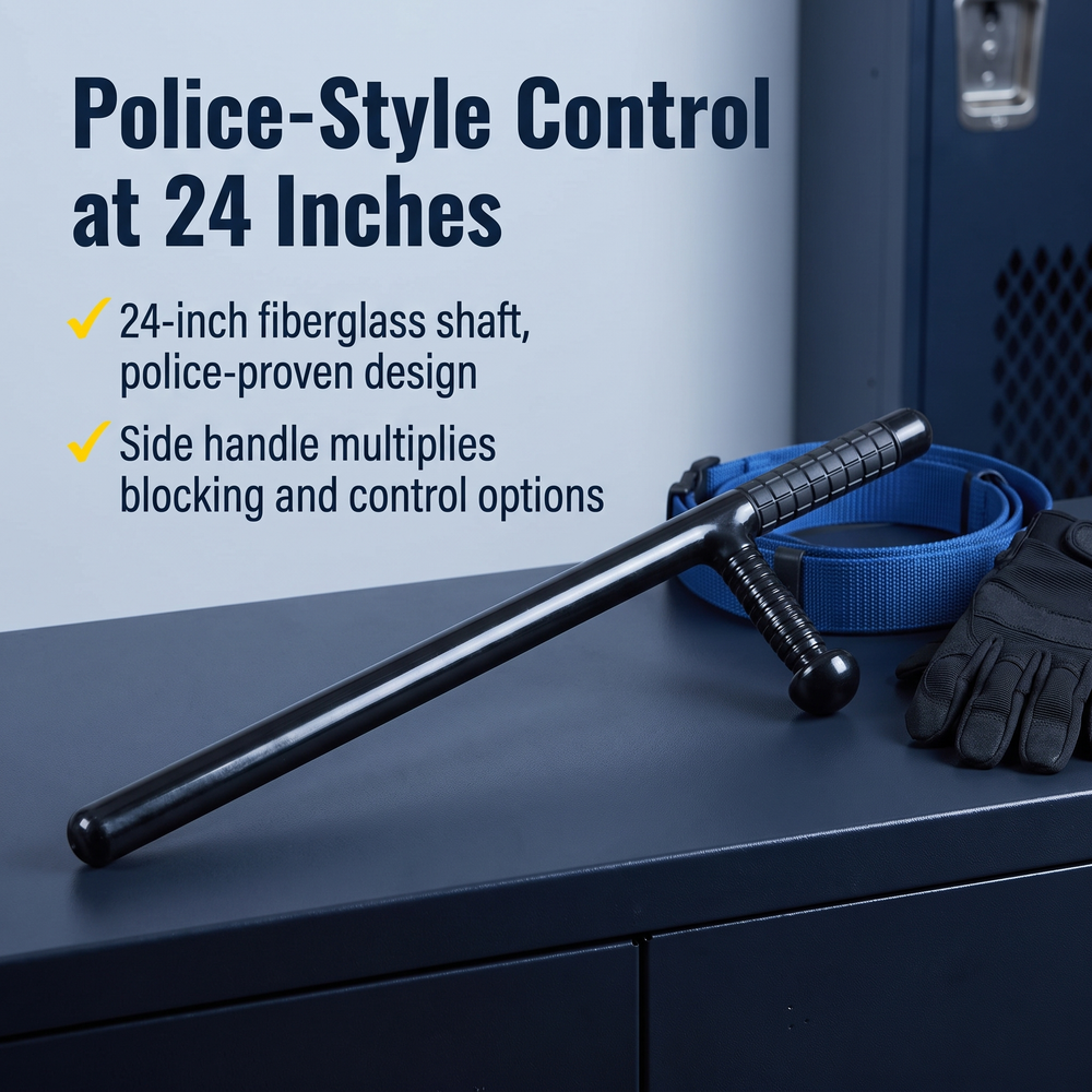 rothco-fiberglass-police-tonfa-baton-w-rubber-grip-24 Police-Style Control at 24 Inches