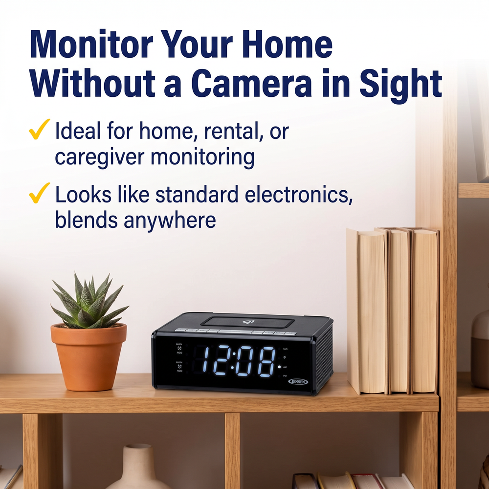 spywfi™-phone-charger-clock-radio-hidden-night-vision-spy-camera-4k-wifi Monitor Your Home Without a Camera in Sight