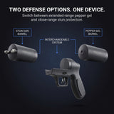 Streetwise Double Defender showing removable interchangeable barrel system for switching defense options