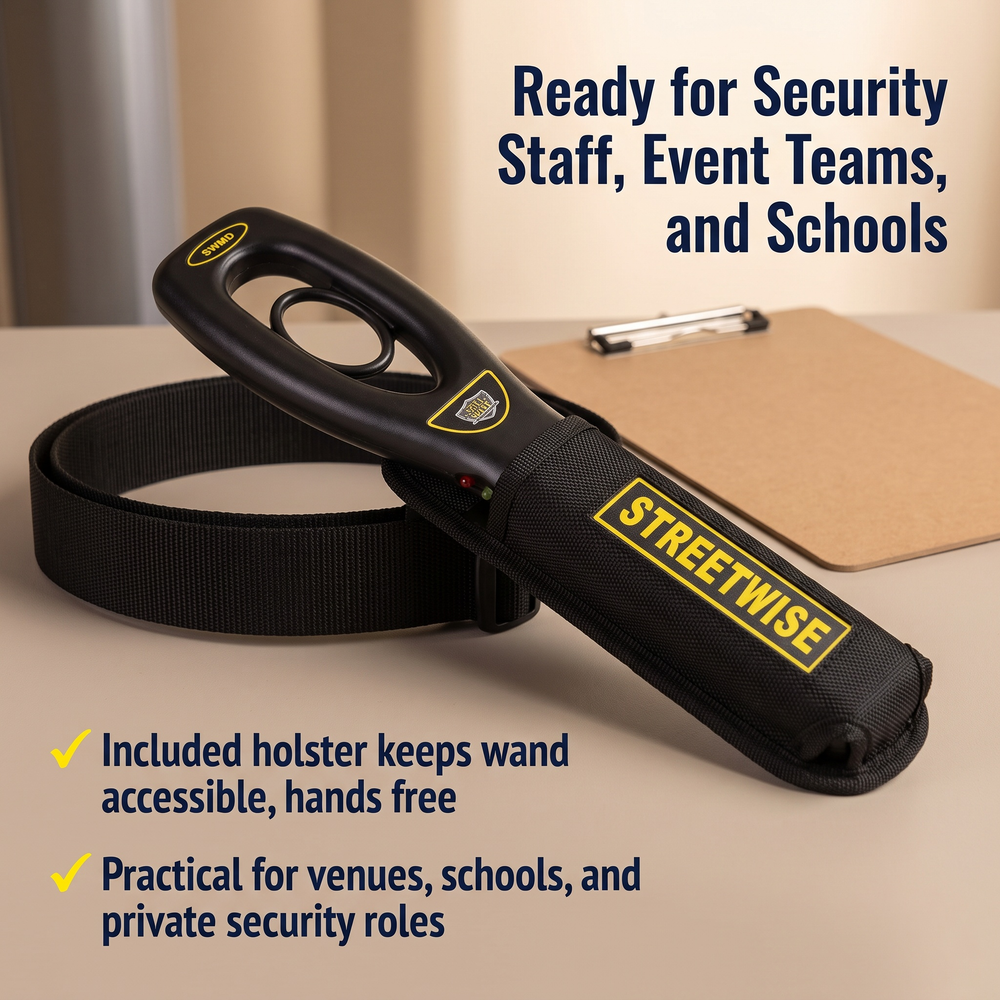 streetwise-finger-grip-metal-detector-w-belt-loop-holster Ready for Security Staff, Event Teams, and Schools