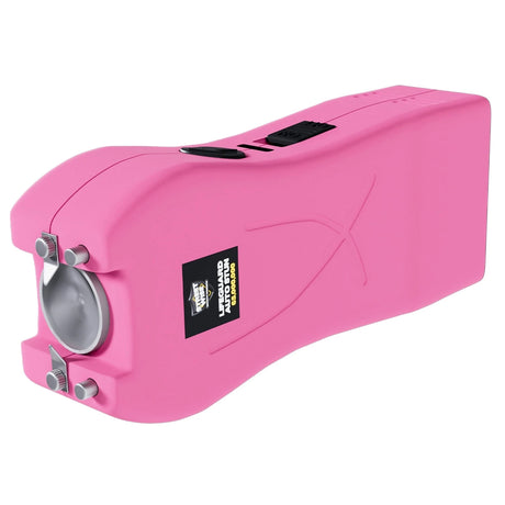 Streetwise lifeguard with auto stun technology front angle compact pink unit with contact probes and led flashlight