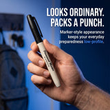 Streetwise Permanent Marker self-defense pen held in hand showing its low-profile everyday marker appearance