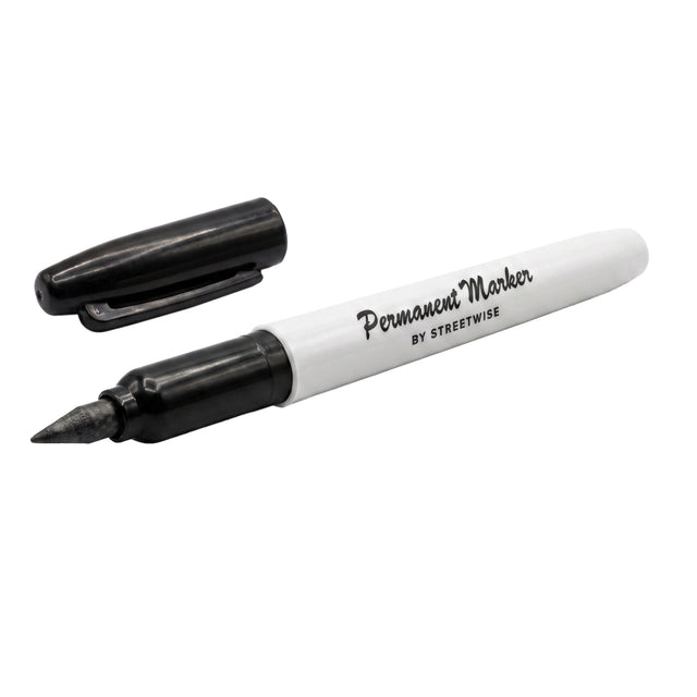Streetwise Permanent Marker self-defense pen with removable cap and reinforced carbon fiber tip