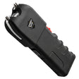 Black Streetwise Tap Out Auto Stun Gun with LED flashlight, stun probes, and ergonomic grip